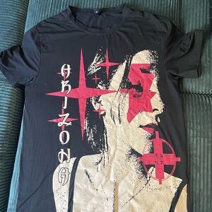 ROMWE Black and Red Graphic Tee